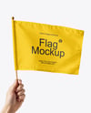 Flag in a Hand Mockup