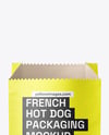 Paper Food Bag with French Hot Dog Mockup