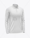 Men's Long Sleeve Polo Shirt Mockup