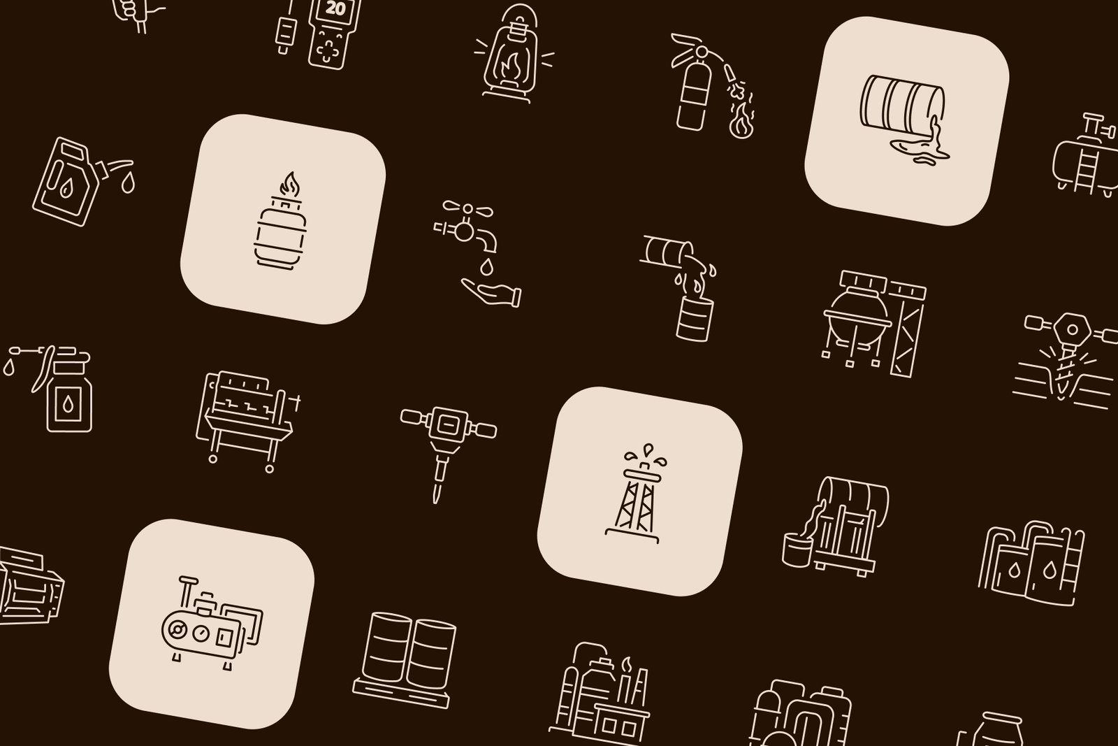 Oil Industry Icon Set