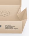 Kraft Perforated Paper Takeaway Food Box Mockup