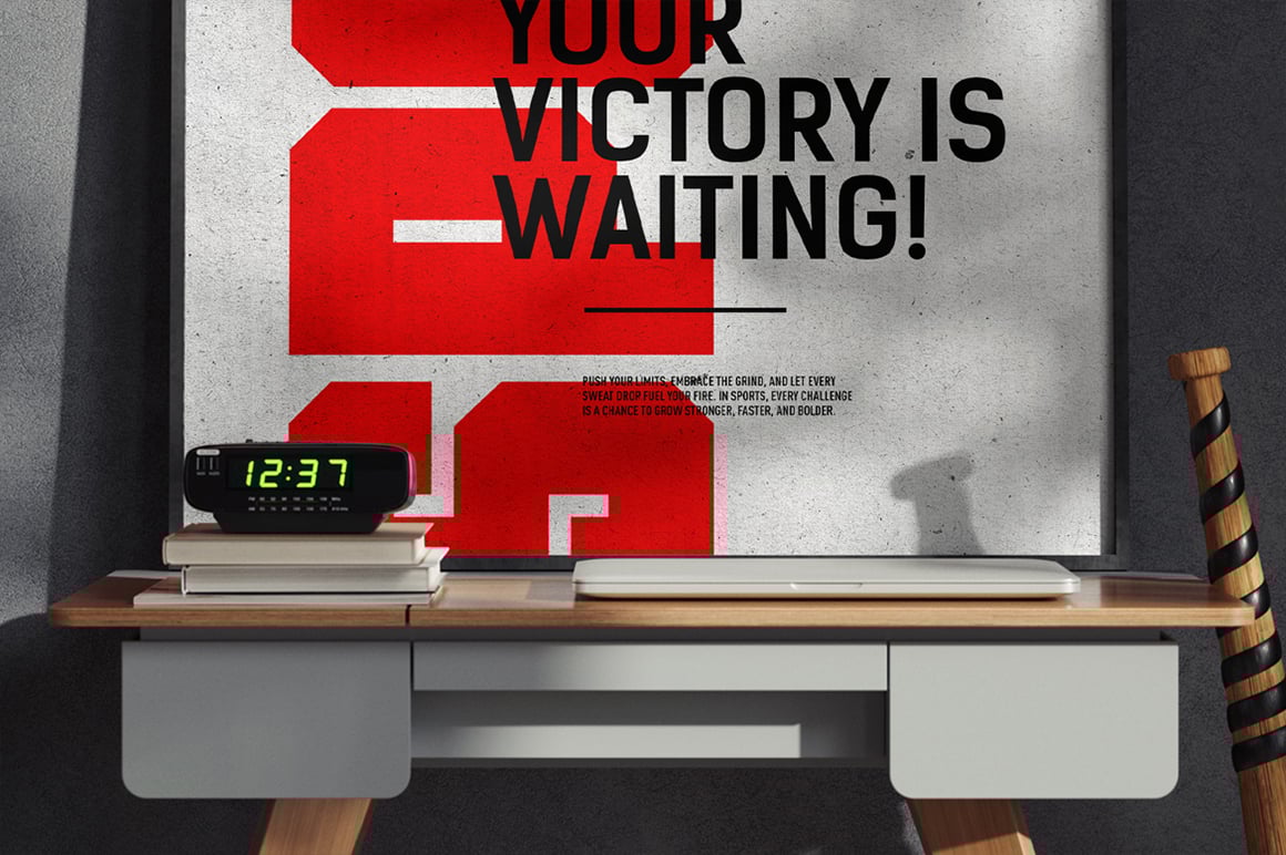 Poster in a Teenager&#039;s Room Mockup