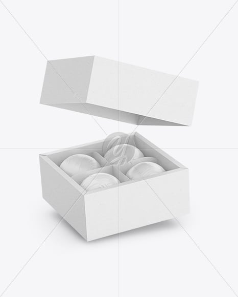 Carton Box with Chocolates Mockup