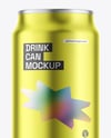 Matte Metallic Drink Can Mockup