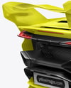 Sport Car Mockup - Back Half Side View