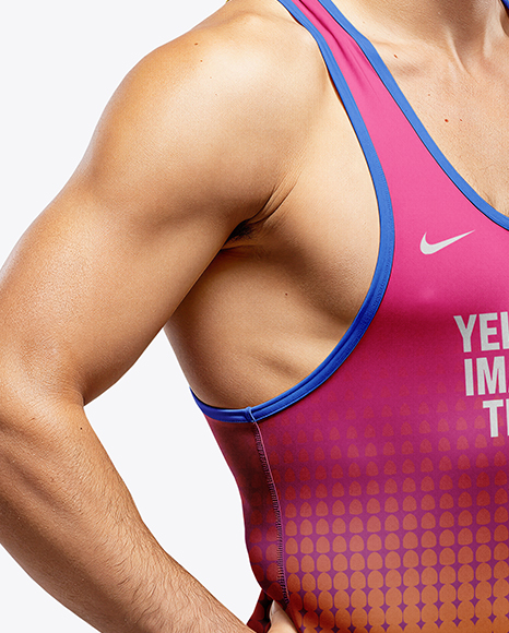 Man Wearing Wrestling Uniform Mockup