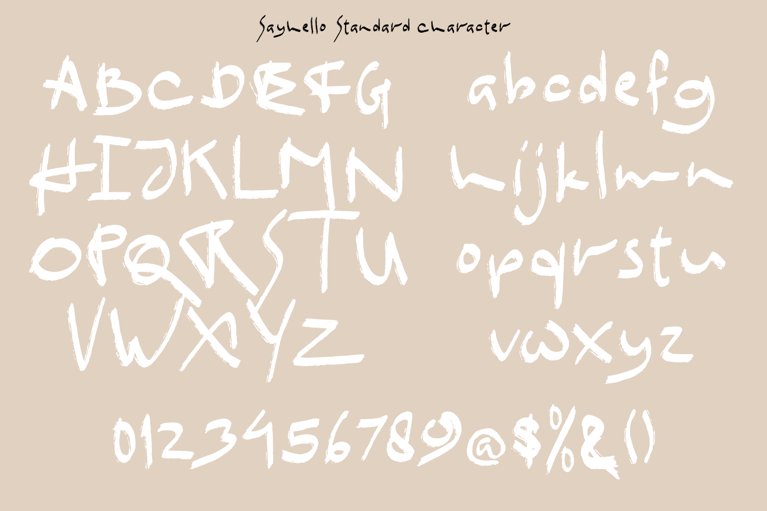 Sayhello Brush Script