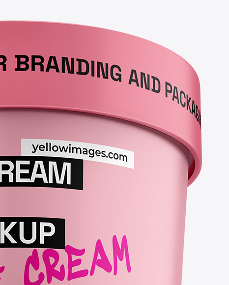 Matte Ice Cream Cup Mockup