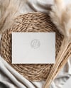 Greeting Card on a Woven Placemat Mockup