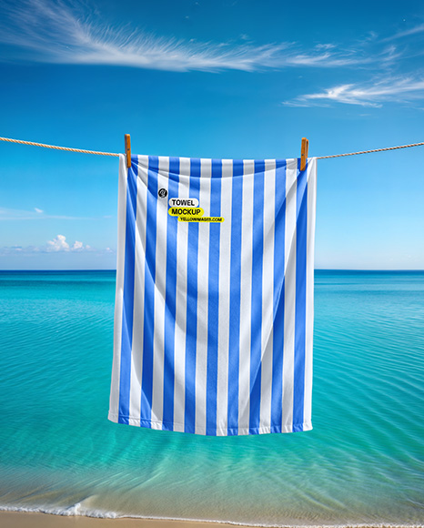 Hanging Towel Mockup - Fabric mockup