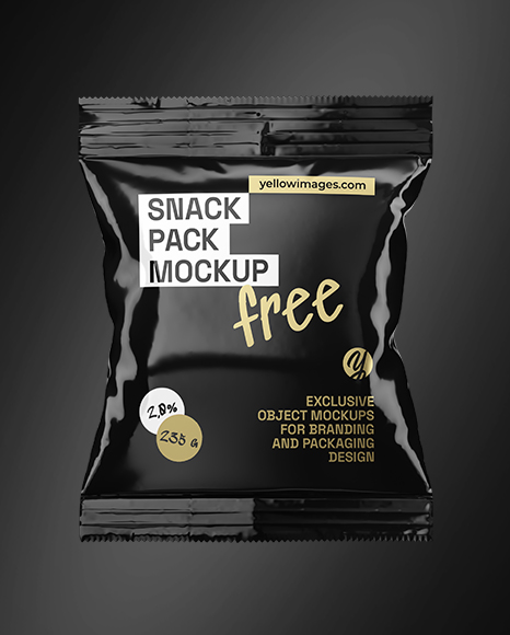 Glossy Snack Pack Mockup