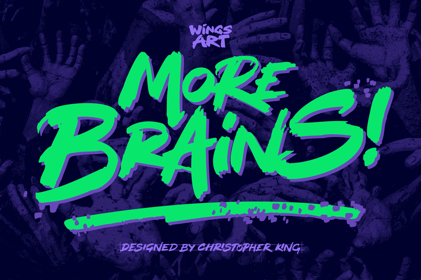 More Brains! A Playful, Hand-Drawn Retro Horror Font