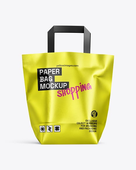 Metallized Paper Shopping Bag Mockup - Mockups