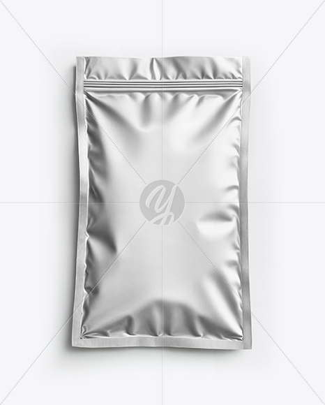 Metallic Sachet with Zip Lock Mockup