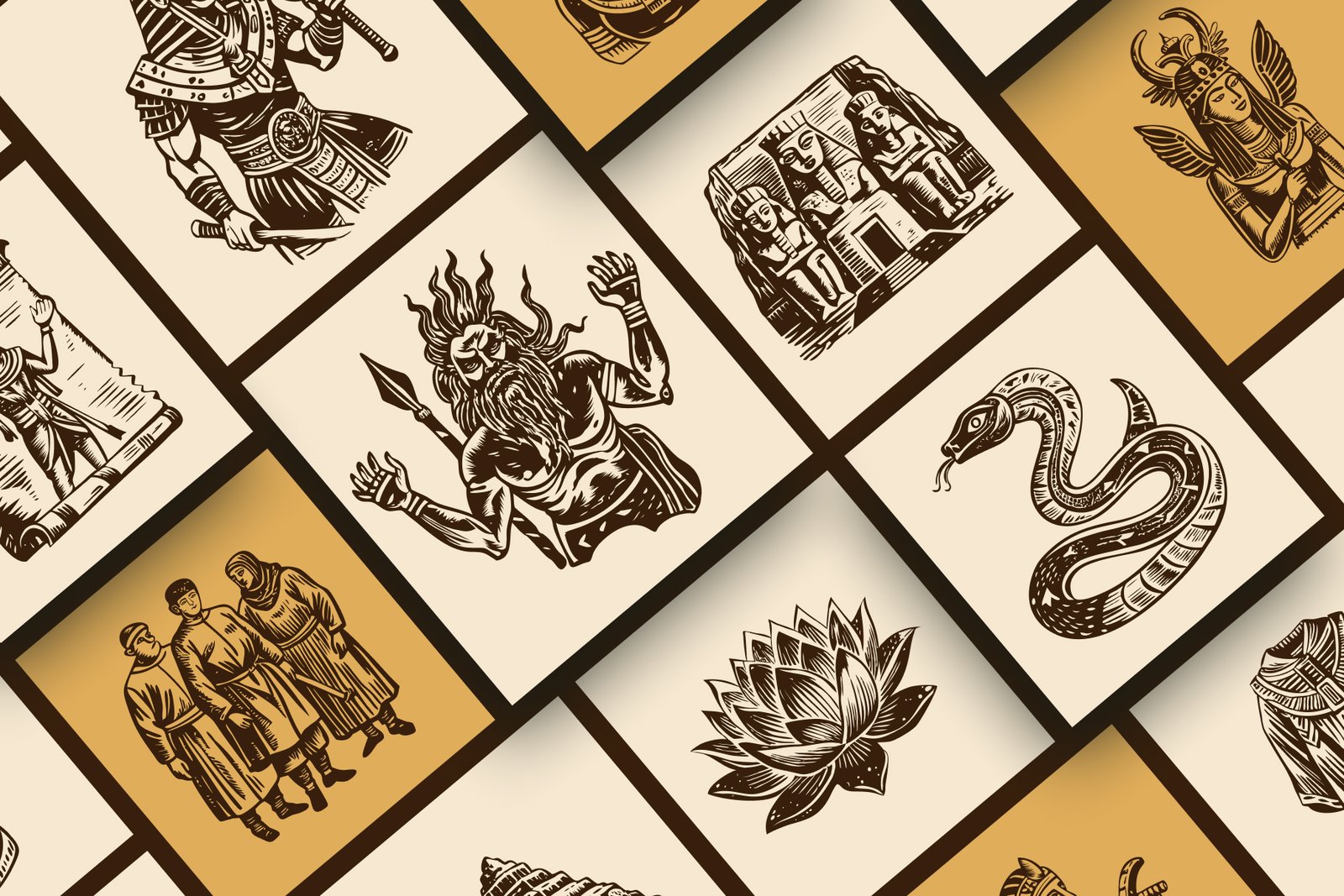 Vintage Egypt Art Set