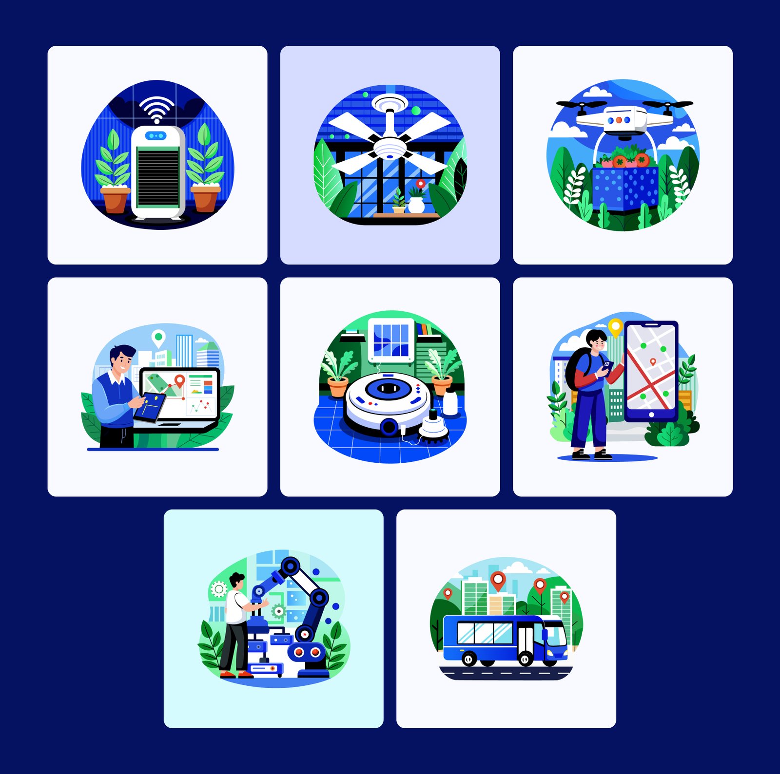 IOT Devices Illustration Set