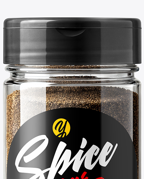 Spice Jar with Grounded Black Pepper Mockup