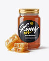 Glass Jar with Sage Honey Mockup