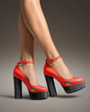 Platform Heels on Woman's Legs Mockup