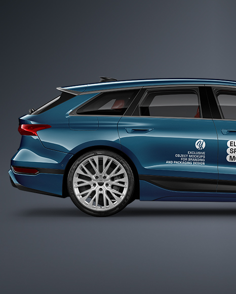 Electric Sportback Car Mockup - Side View