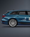 Electric Sportback Car Mockup - Side View