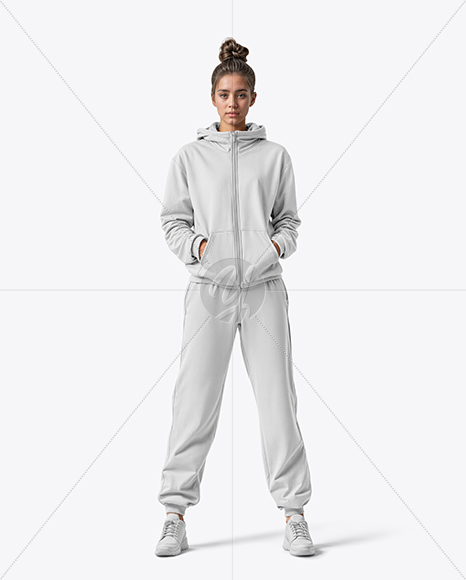 Young Woman in a Tracksuit Mockup