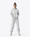 Young Woman in a Tracksuit Mockup
