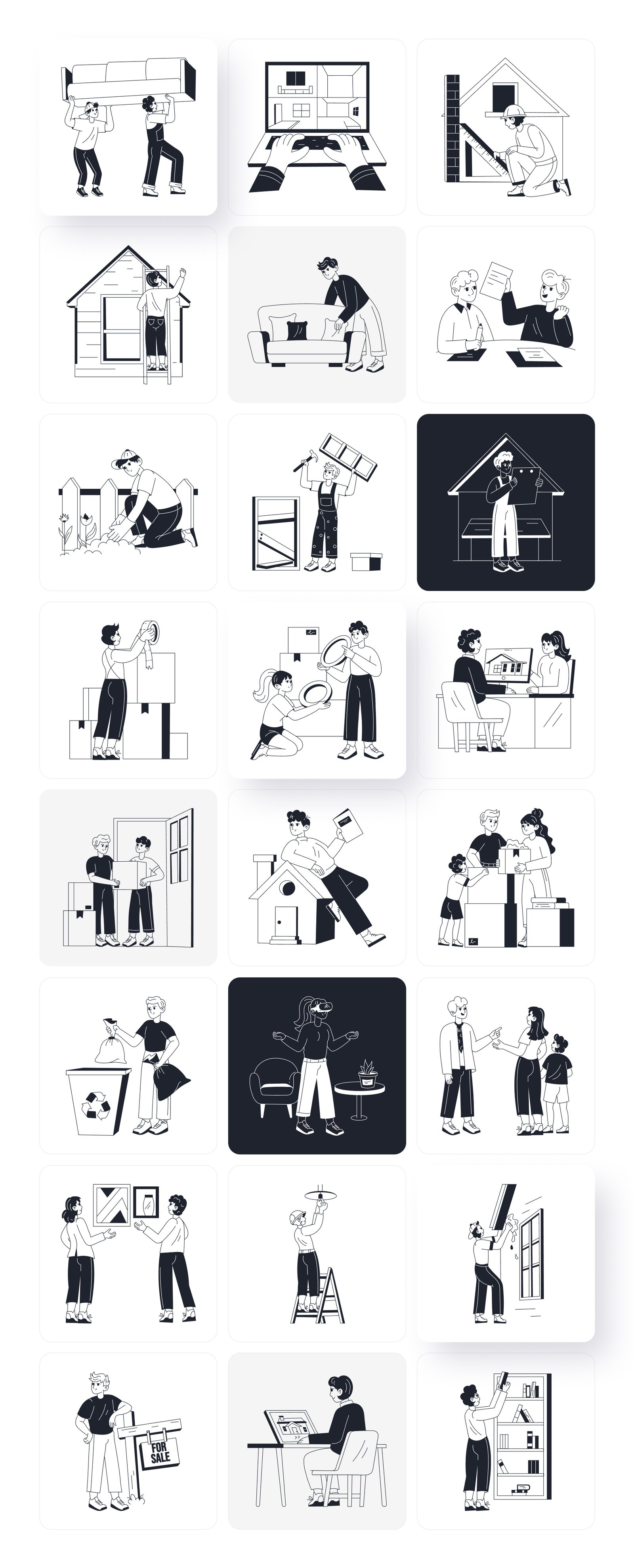 Home Owner Illustration Set