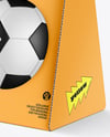 Cardboard Box With Soccer Ball Mockup