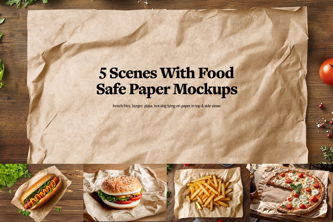 Food Safe Paper Mockups