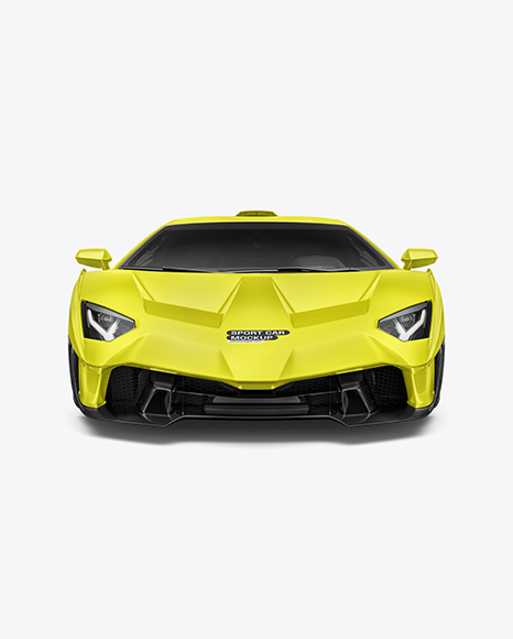 Sport Car Mockup - Front View - Vehicle wrap mockup
