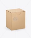 Kraft Paper Box Mockup – Half Side View (High-Angle Shot)