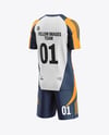 Training Short Sleeve Kit Mockup - Back Half Side View