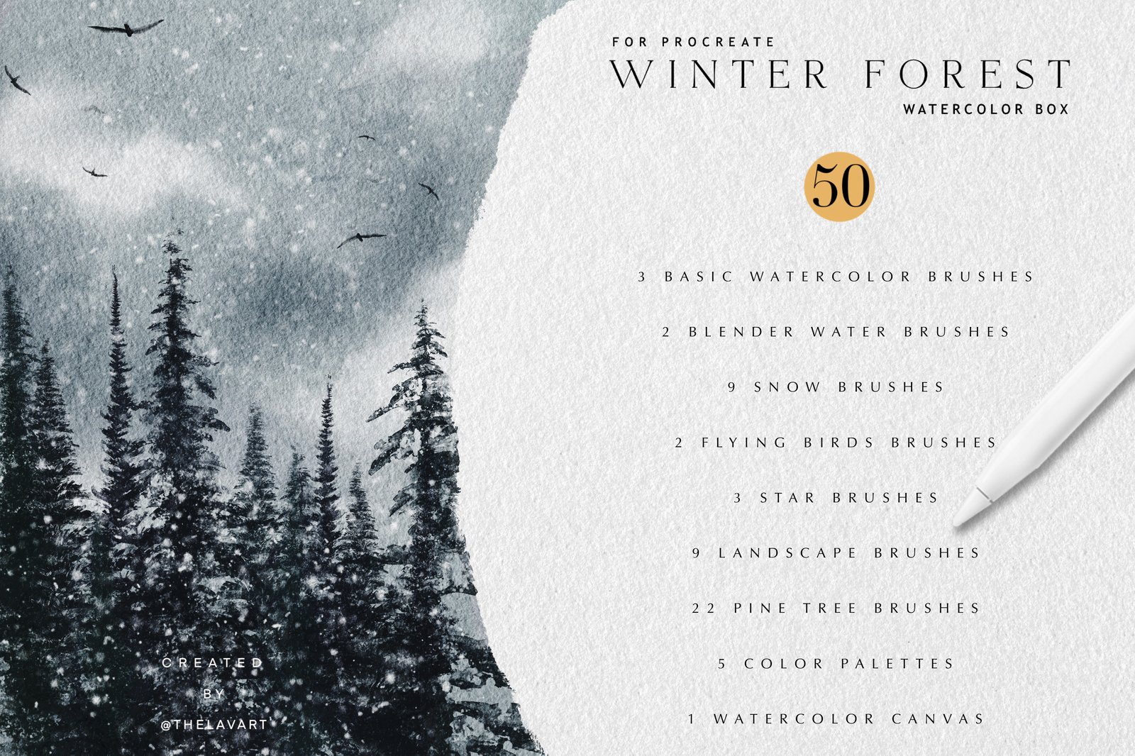 Winter Forest Box for Procreate