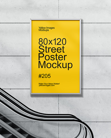 Framed Poster on a Wall Mockup - Wall frame mockup