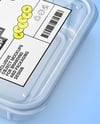 Empty Clear Plastic Food Container Mockup