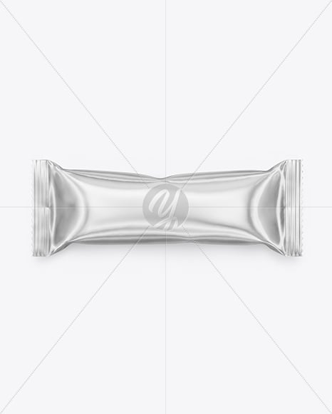 Glossy Metallic Snack Package Mockup