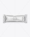 Glossy Metallic Snack Package Mockup