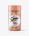Plastic Jar with Pink Salt Mockup
