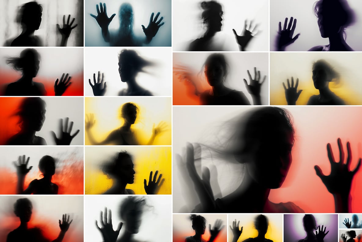 Blurred silhouettes