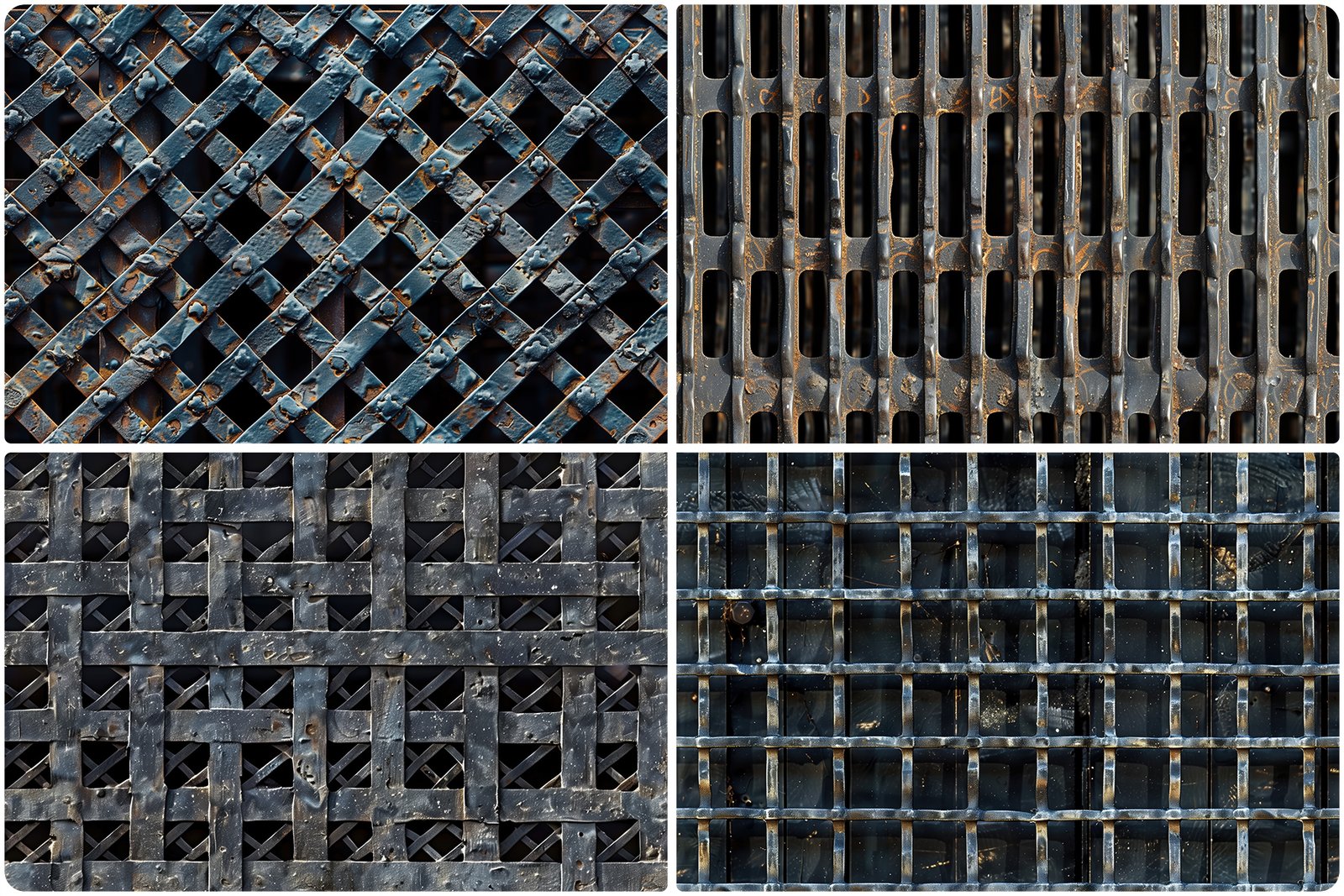 30 Metal Grate Texture Backgrounds