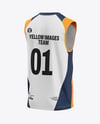 Training Sleeveless Jersey Mockup - Back Half Side View