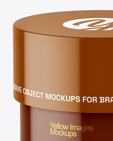 Glossy Cosmetic Jar Mockup