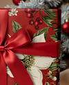 Square Gift Box wit Red Bow Mockup