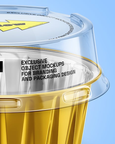 Aluminium Foil Cup with Clear Plastic Cup Mockup