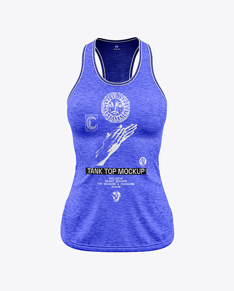 Women's Melange Tank Top Mockup - Tank top mockups