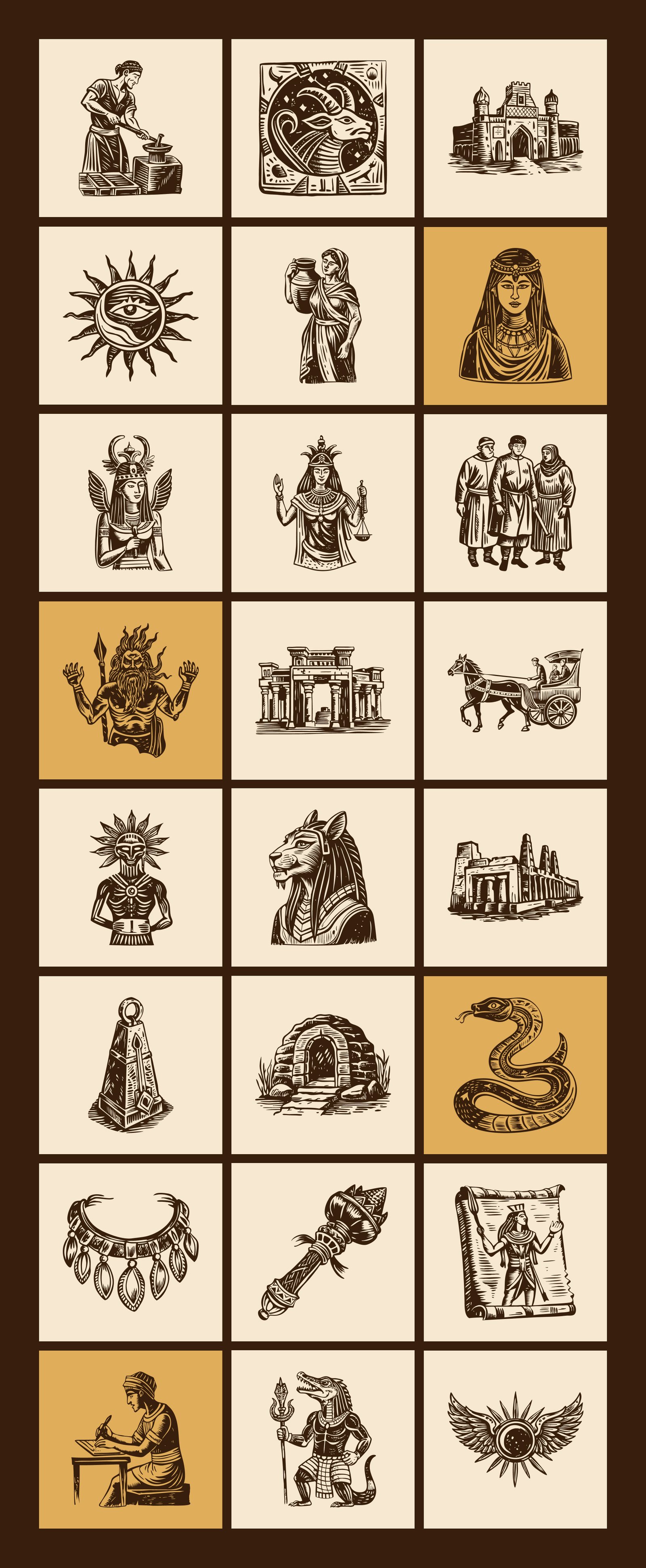 Vintage Egypt Art Set