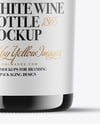 Antique Green Glass Red Wine Bottle Mockup
