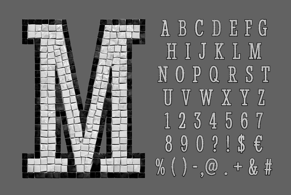 Mosaic BW Font