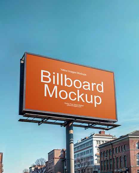 Billboard on the City Street Mockup